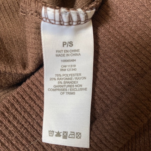 SOLD NWOT Garage Chocolate Brown Ribbed Flare Pant - Picture 3 of 8